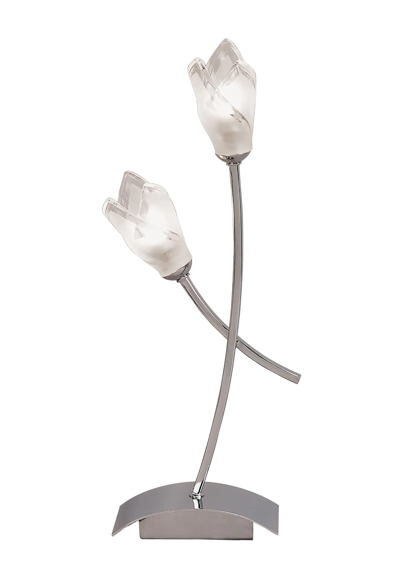 Pietra Polished Chrome Table Lamps Mantra Armed Table Lamps
